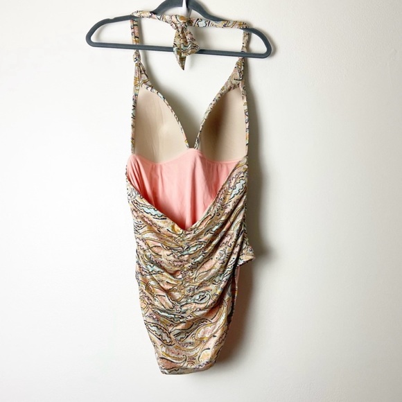 Athleta Aqualuxe Halter One Piece Paisley - Picture 4 of 5